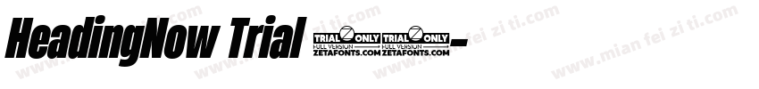 HeadingNow Trial 48字体转换